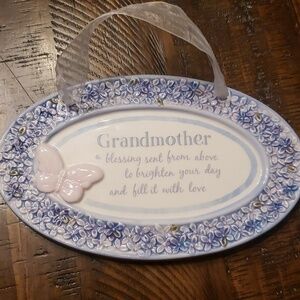 Harmony Grandmother ceramic hanging plate